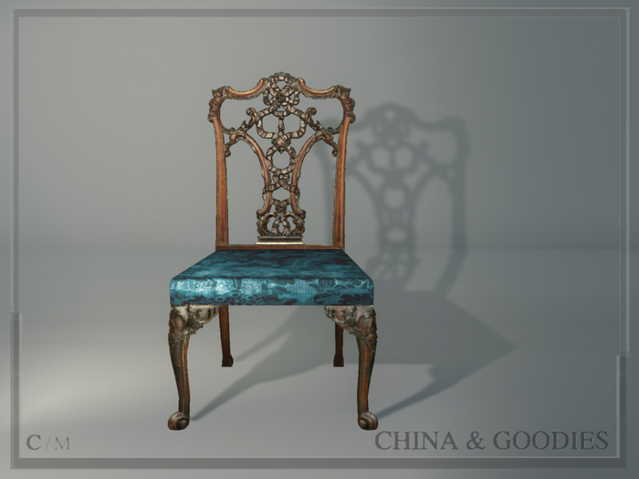 Second Life Marketplace Chippendale dining Chairs / Set 2 C&G